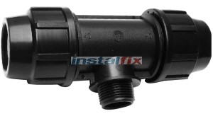 Trójnik 90° gwint zewnętrzny 20mm x 3/4" 