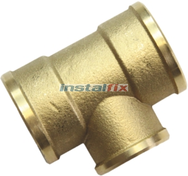 Trójnik redukcyjny 3/4 x 1/2 x 3/4" (mosiądz)