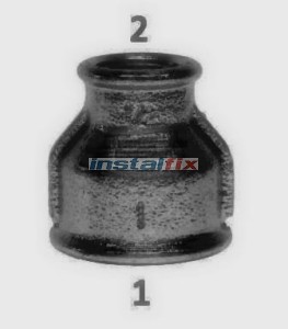 Mufa nakrętna redukcyjna 2" x 1 1/4" (czarna) 