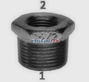 Złączka redukcyjna nak-wkr 1 1/4" x 3/4" (czarna) 